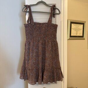 Aerie All Day Printed Smocked Dress - Size M